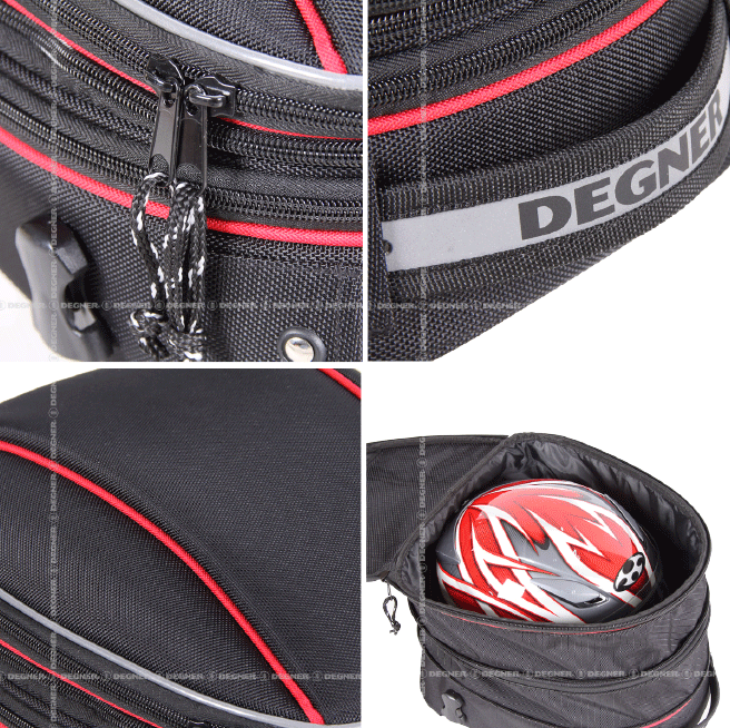 ☆正規品【DEGNER】NB-151　テキスタイルシートバッグ（レッドパイピング）　デグナ...