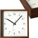 square clock km-37WA 木 ウォールナット 掛け時計 連続秒針 (クォーツ時計)