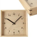 square clock km-38HM 木 H.メープル 掛け時計 連続秒針 (クォーツ時計)