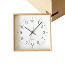 muku square clock 2 km-65HM 木 H.メープル 連続秒針 (クオーツ時計)