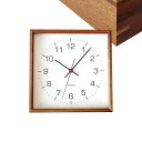 muku square clock 2 km-65WA 木 ウォールナット 連続秒針 (クオーツ時計)