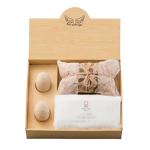 天使の休息 癒しセット お風呂に入れる「香りひのき」 檜タマゴ 檜パック と 今治タオル 34×36cm のセ..
