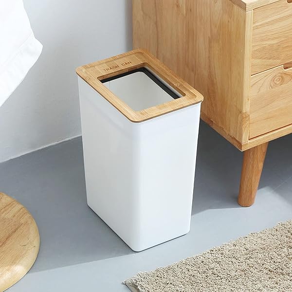 ゴミ箱 おしゃれ 9L フタ付き ダストボックス 北欧 スリム ゴミ箱 袋が見えない ゴミ箱白 角型 キッチン リビング 洗面所