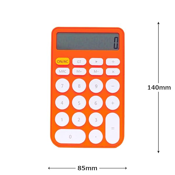 電卓 12-DIGIT ビタミン カリキュレーター オレンジ 120721