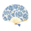 【2025】 Patterns ギフトボックス入り扇子 花と鳥ブルー W084-9150-204