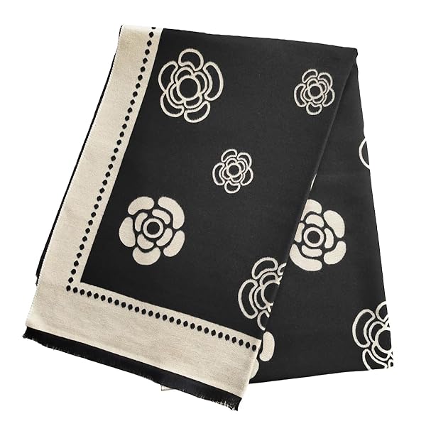 レディース ストール マフラー かわいい おしゃれ 大判 フリンジ あったかい 秋冬 防寒 マフラー グレー ひざ掛け ストール (カメリア)