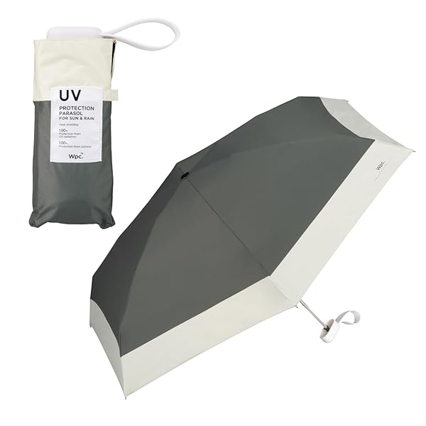 【2025】 日傘 遮光切り継ぎタイニー 53 EC グレー ≪遮光率100%/UVカット率100%/・UPF50＋/遮熱/晴雨兼用≫ 折りたたみ傘 WECTN-2402-102