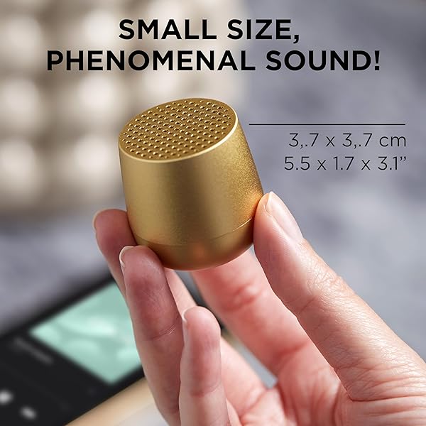 MINO+ アルミニウムシリーズ 3WミニポータブルBluetoothスピーカー ワイヤレス充電対応 USB-C充電 TWSテクノロジー搭載 ハンズフリー通話可能 自撮りボタン LA125BF ブルー cycleconnection-10006106 サイクルコネクション楽天市場店 サンプル画像2