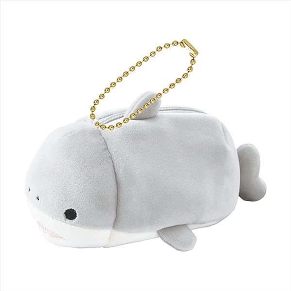 りぶはあと ポーチ ころぷちシリーズ アクアミエ サメ (全長約14cm) ふわふわ 小物入れ 88052-72