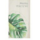 narumikk のれん MALAMA モンステラ ハワイアン 洋風 洋柄 南国 トロピカル 葉っぱ 植物 暖簾 ノレン ポリエステル 中割れ有り (サイズ:約幅85cm×丈 150cm ホワイト グリーン) 14-584