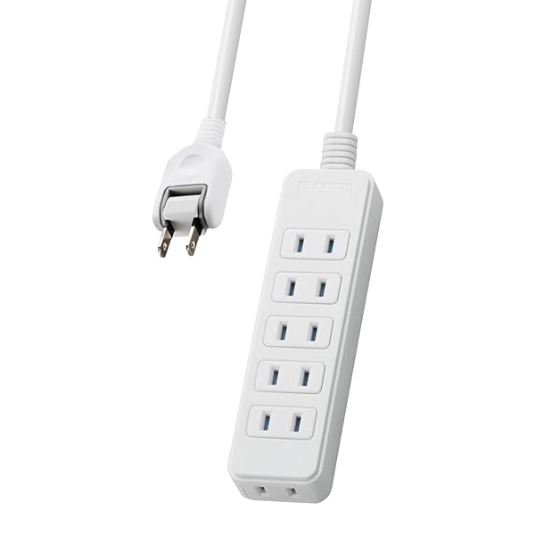 電源タップ ほこり防止シャッター 6個口 3m ホワイト T-ST02N-2630WH