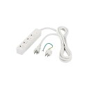BUFFALO 3ピン電源タップ 4個口 マグネット 雷サージガード 5m ホワイト BSTAPMS3450WH(2)