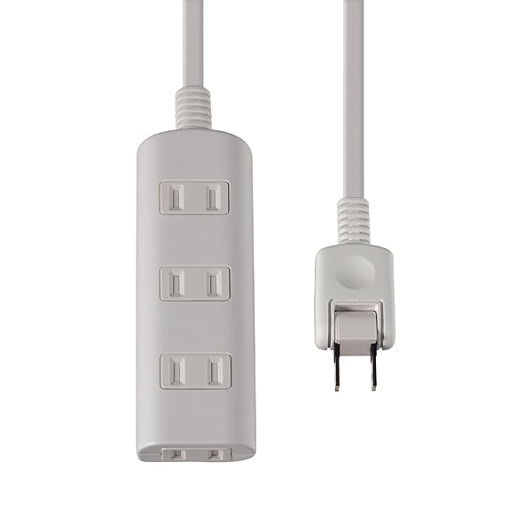 扉付タップラン 電源タップ 延長コード 125V 1m 4個口 ホワイト WBT-N4010B(W)
