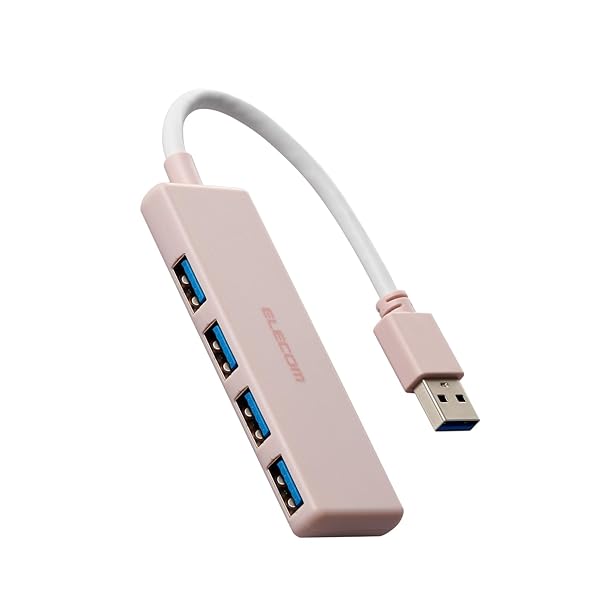 USBハブ USB3.0 バスパワー 4ポート ピンク U3H-H040PN