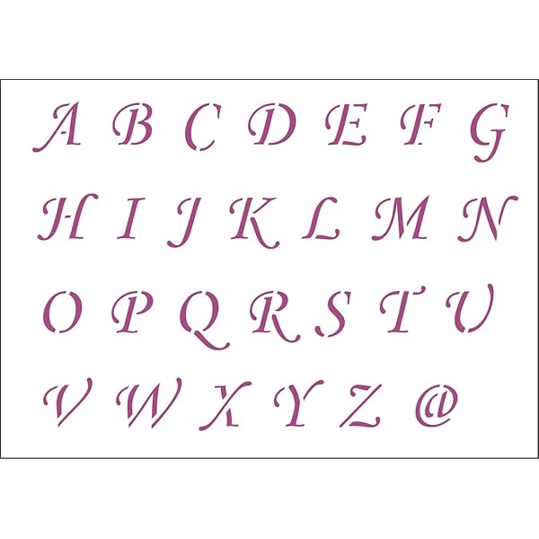 ステンシルシート アルファベット2 M 18001034