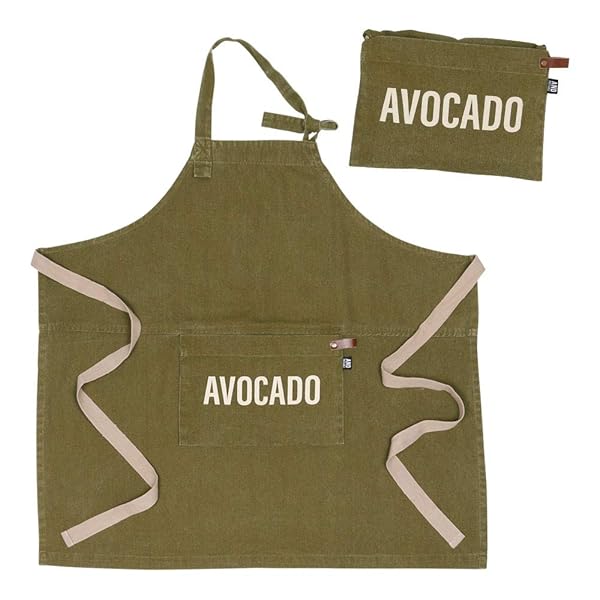 テクノ(Techno Prime) エプロン オシャレ収納 80×80cm ロゴ アボカド 66333