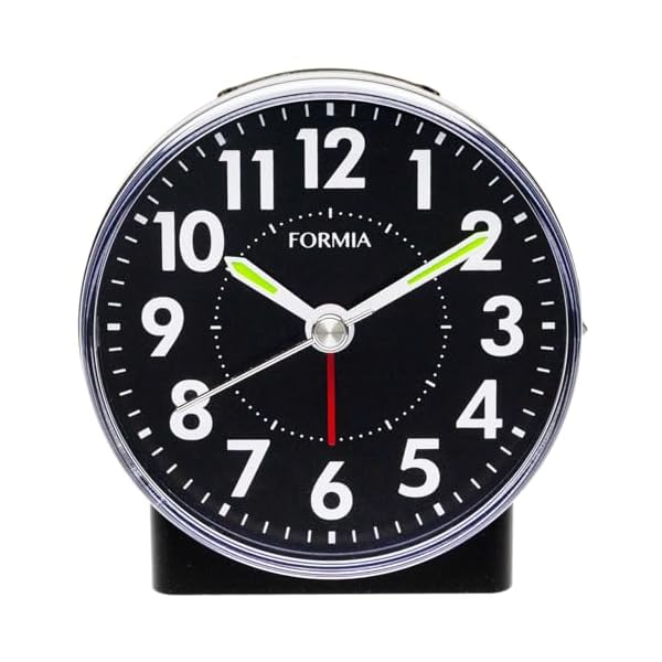 置き時計 目覚まし時計 見やすい 連続秒針 電子音 スヌーズ ライト アナログ 保土ヶ谷電子販売 ブラック HT-A043W-BK