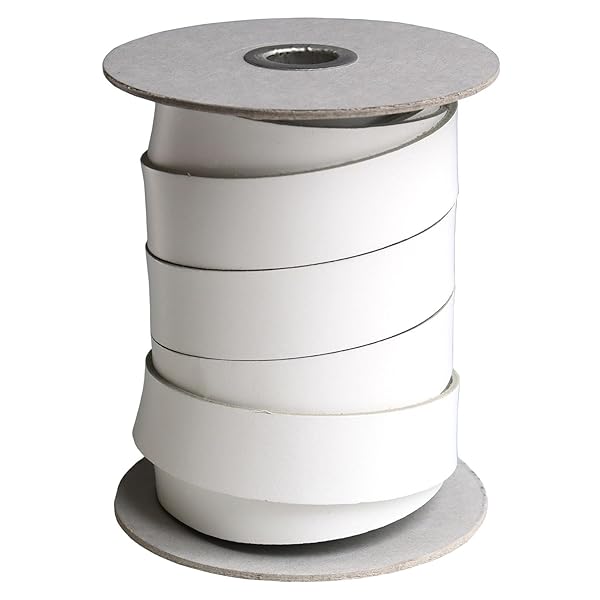 本革 ヌメ革テープ 25mm巾 長さ10m巻 白 MTLS1025-0