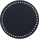 バッグ用 レザー底 丸型 直径15.6cm 黒 H204-596-2