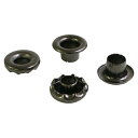 NBK 両面ハトメ #500 200組入 穴6mm ブラックニッケル F5-311