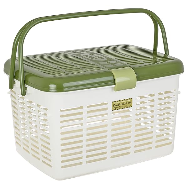 ピクニック バスケット リオバスケット No.8 アースグリーン 117175 約幅44.5×奥行33.3×高さ26.5cm