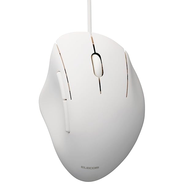 マウス SHELLPHA 有線 静音 5ボタン Mサイズ 抗菌仕様 ホワイト M-SH20UBSKWH