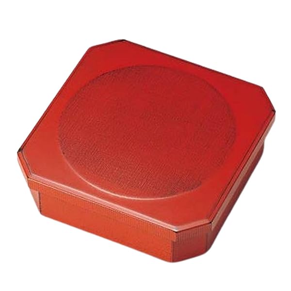 J-kitchens 御節重箱 日本製 木製 布目 一ケ重 根来 （1組) 19.5cm 正月