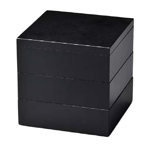 J-kitchens 日本製 重箱 5.5 寸マット ブラック （1本) 16.5cm モダン