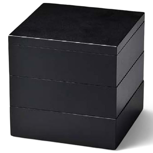 J-kitchens 漆器 重箱 おせち用 御節 5.5寸 おせち用 御節 マットブラック （1本) 16cm 樹脂製 お重 お重箱 日本製