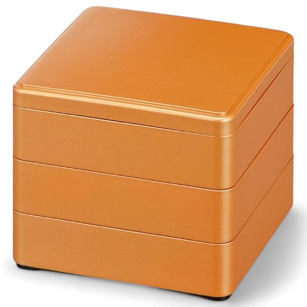 J-kitchens 漆器 重箱 3段 5.5寸 段付福徳 16cm 樹脂製 お重 お重箱 日本製