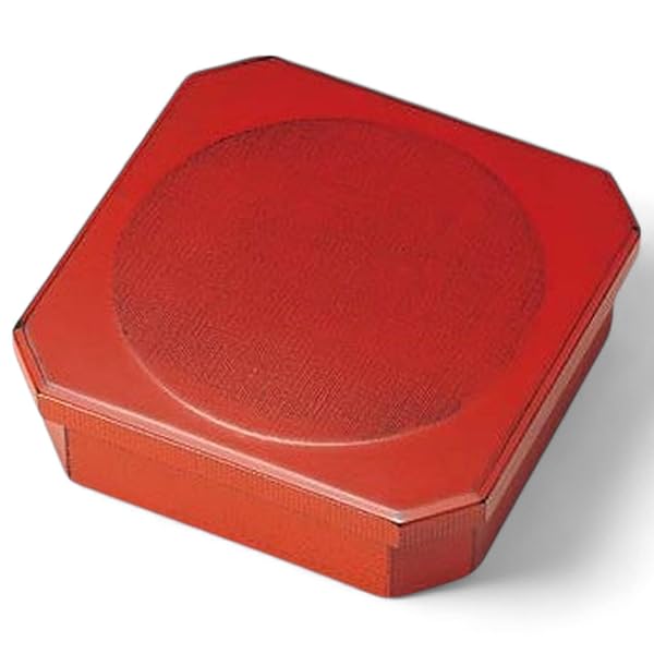 J-kitchens 漆器 重箱 木製 布目 一ケ重 根来 （1組) 19cm 木製 お重 お重箱 日本製