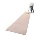【日本製 撥水 消臭 洗える】 キッチンマット ずれない 台所マット ロング 60×300cm ライトベージュ おくだけ吸着 KO-53