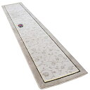シェニールロゼ キッチンマット 約45cm×240cm ベージュ (日本製 吸着 高級ウィルトン)