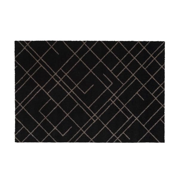 tica copenhagen フロアマット ライン ブラック 60×90cm TC-00696 キ