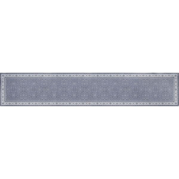 khastan カスタン インテリアマット キッチンマット 玄関マット 洗える すべり止め加工 縦45×横240cm グレー