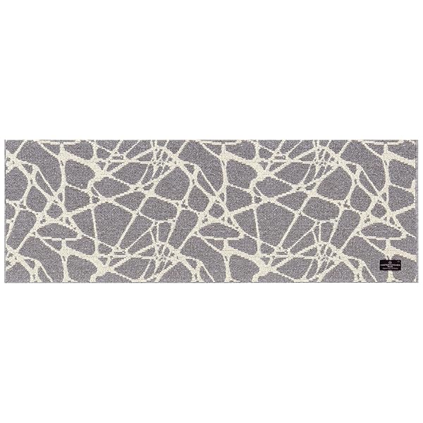 PENTELIKON キッチンマット インテリアマット 約50× 150cm ライトグレー ギリシャ製 薄手 床暖房 洗える 61779