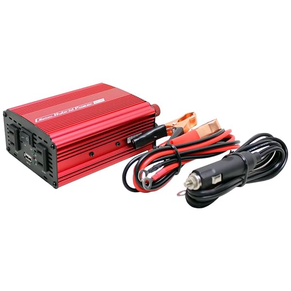 車載用 インバーター 2way(USB&コンセント) DC24V コンセント2口(120W/300W) USB1口2.4A 静音タイプ SI..