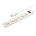 電機 電源タップ コンセントタップ 節電タップ 雷ガード/ブレーカー付 6個口 2m 個別/一括集中スイッチ付き 感電防止シャッター付きコンセント フリープラグ HS-TPKV62W-22 00-1582