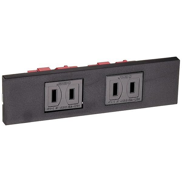 神保電器/KAGラインアップ コンセントセット(2口) ソフトブラック(SB) KAG2502