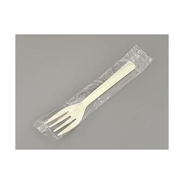 プラスチックカトラリー 使い捨て フォーク 160 単袋入 100個入り 白 約1×19.5×3.5cm 642959