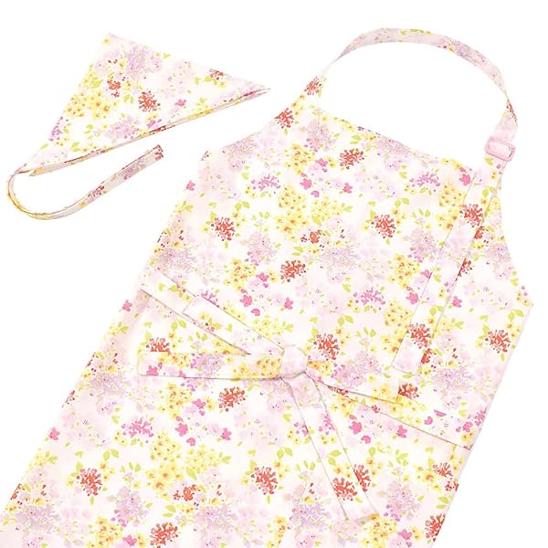 LAURA ASHLEY エプロン 女の子 中学生 高校生 三角巾セット 調理実習 おしゃれ Amelie NC501630