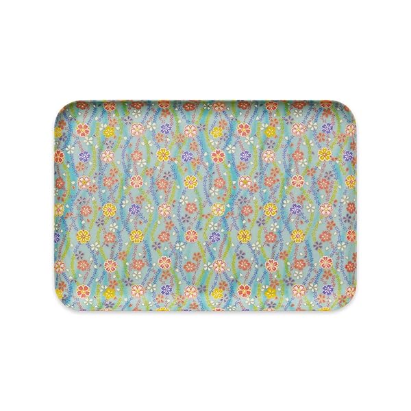 友禅和紙 トレー M 33cm 梅桜 桜流れ 食洗機対応 トレイ お盆 おしゃれ プラスチック 大 小 大きい 深..