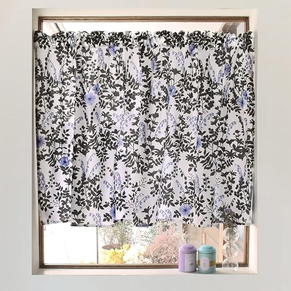 カフェカーテン 綿100% (72cm×100cm)スタンダードタイプ リリーオブザバレー W3902610