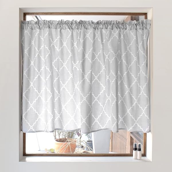 カフェカーテン 綿100% (72cm×142cm)スタンダードタイプ モロッコパターン W3901330