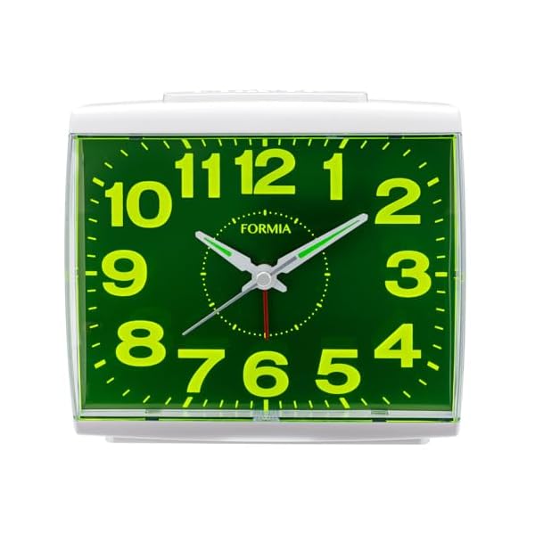 置き時計 目覚まし時計 見やすい 連続秒針 電子音 スヌーズ ライト 集光文字盤 アナログ 保土ヶ谷電子販売 ホワイト HT-A035W-WH