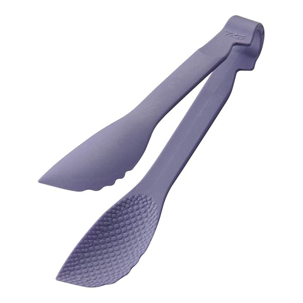 TKG トング 24cm バイオレット ポリプロピレン樹脂 ダブルエンボス加工で食材がこびりつきにくい 長さx幅x高さ:24.5 x 5 x 5 cm マジックサービングトング 業務用 BMS1433