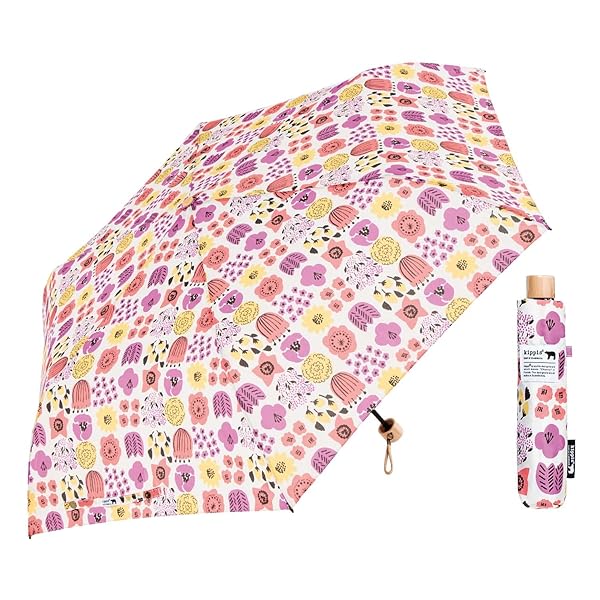 折りたたみ傘 日傘兼用雨傘 kippis LIGHT CARBON Kesakuu 50cm 軽量 北欧デザインが魅力 レディース KPSFA-3F50-UH-KS