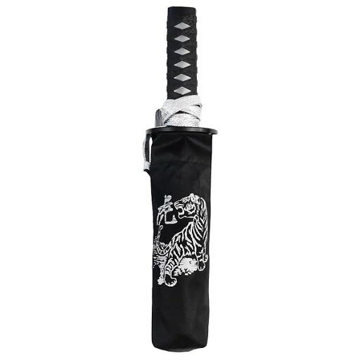 折りたたみ傘 戦国傘-wakizashi- 虎(シルバー)/傘袋 開傘時:直径約96cm 黒 JK-160-02 折りたたみ傘 戦国傘-wakizashi- 虎(シルバー)/傘袋 開傘時:直径約96cm 黒 JK-160-02
