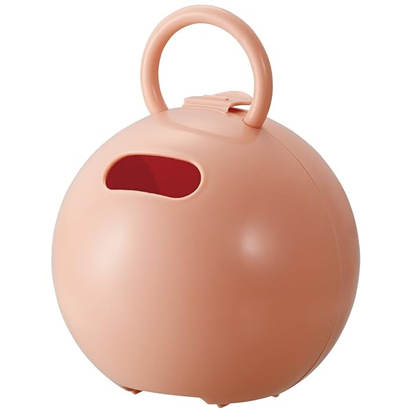 キッチン収納 ポイッとボール 約幅16.3x奥16.3x高20.8cm アプリコットピンク 日本製 PRP-03L