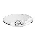 吹きガラス香皿とハンドメイドビーズ香立てのセット クリア×クリア